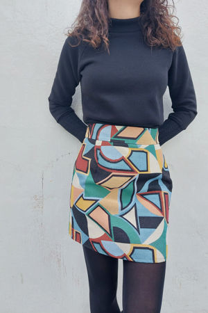 Picture of jacquard skirt geometric