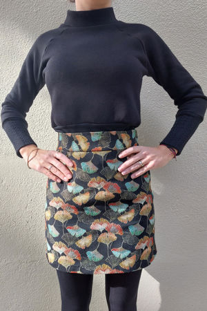 Picture of biloba black gold mini skirt