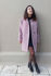 Picture of collarless raglan coat in greyish lilac