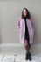 Picture of collarless raglan coat in greyish lilac