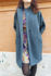 Picture of oversized raglan coat in teal