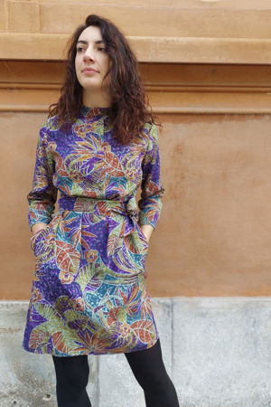 Picture of "mao" dress in purple floral