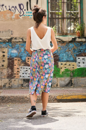 Picture of wrap sarongs skirt floral