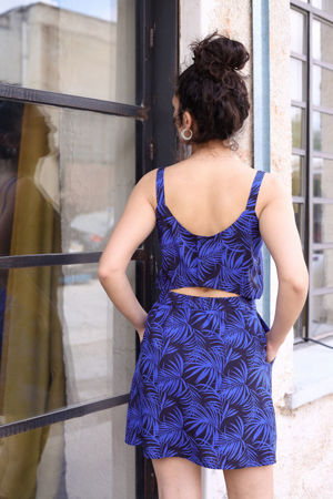 Picture of "free" mini dress in blue black