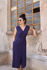 Picture of Vneck pleated dress in blue