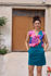 Picture of "vest" mini dress in teal colorblast