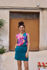 Picture of "vest" mini dress in teal colorblast