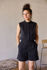 Picture of shirt playsuit in black