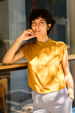 Picture of mao shirt mustard