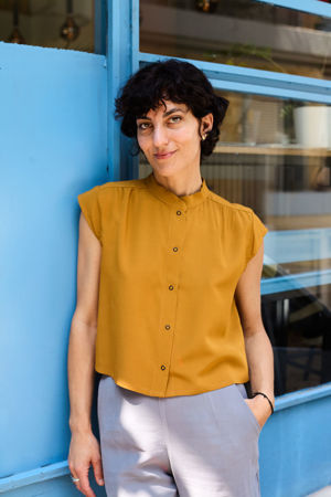 Picture of mao shirt mustard