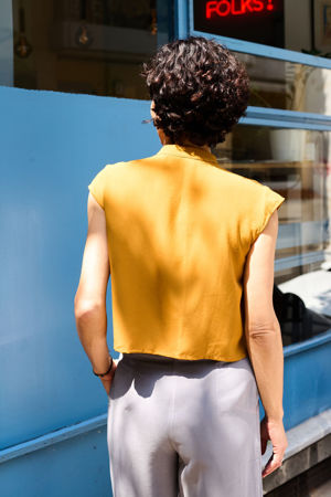 Picture of mao shirt mustard
