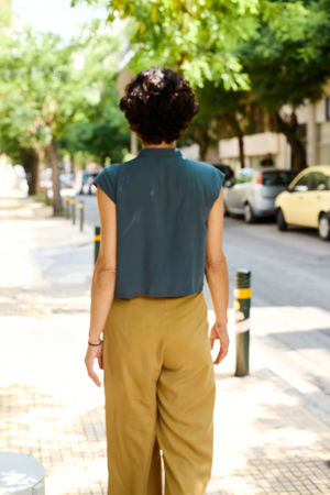 Picture of mao shirt blue teal