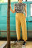Picture of high waist pleated pants sandgold