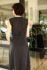 Picture of front pleat midi dress black