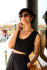 Picture of front pleat midi dress black