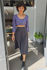 Picture of crop vest dress purple black