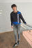 Picture of "mondrian" top blue black