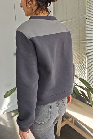 Picture of "mondrian" top greys cream