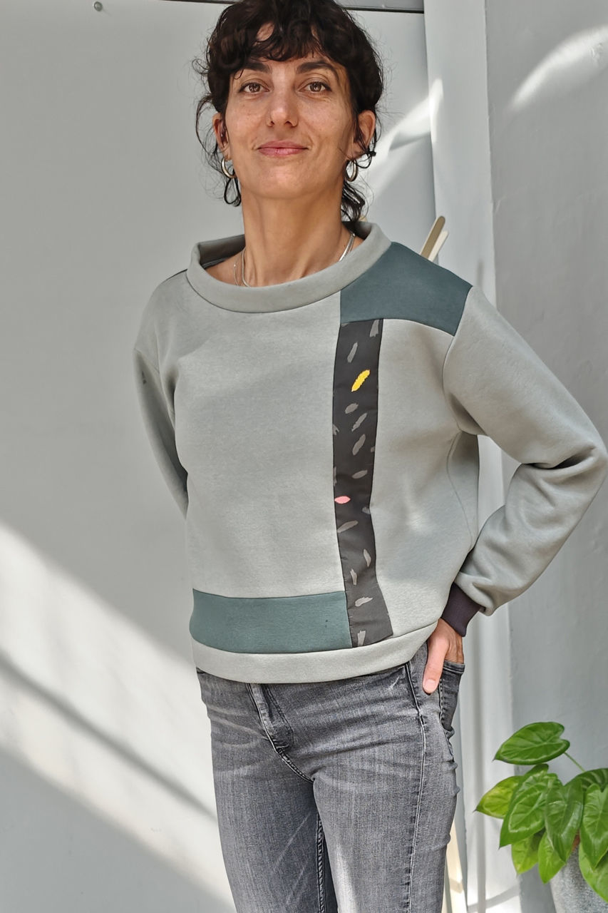 Picture of "mondrian" top pistachio green