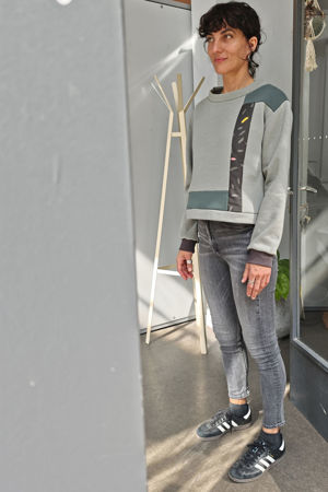 Picture of "mondrian" top pistachio green