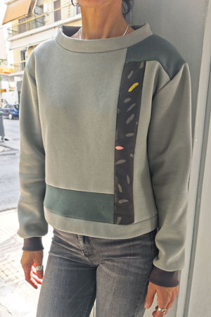 Picture of "mondrian" top pistachio green