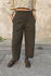 Picture of high waist straight leg pants dark khaki