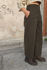 Picture of high waist straight leg pants dark khaki