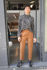 Picture of basic pants in ochre brown