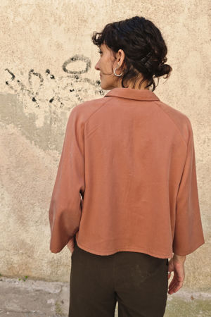 Picture of zip shirt in terracota
