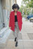 Picture of "curves" coat in red