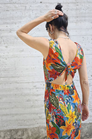 Picture of "flow"  dress in blue floral