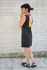 Picture of "bandeau" mini dress black lime