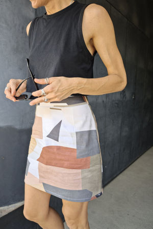 Picture of pastel geometric mini skirt - copy