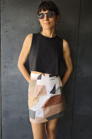 Picture of pastel geometric mini skirt - copy