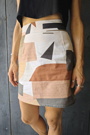 Picture of pastel geometric mini skirt - copy