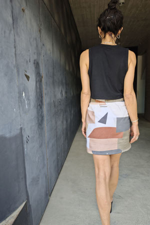 Picture of pastel geometric mini skirt - copy