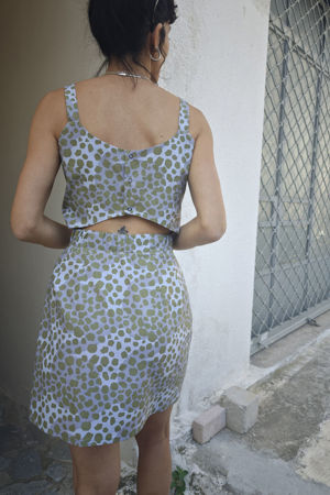 Picture of mini "slit" dress in animal
