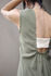 Picture of "scrunchie" midi dress in olive-cream