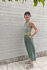 Picture of Low back jumpsuit in green animal