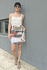 Picture of "free" mini dress off white- geometric