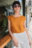 Picture of open back crop top in burnt orange